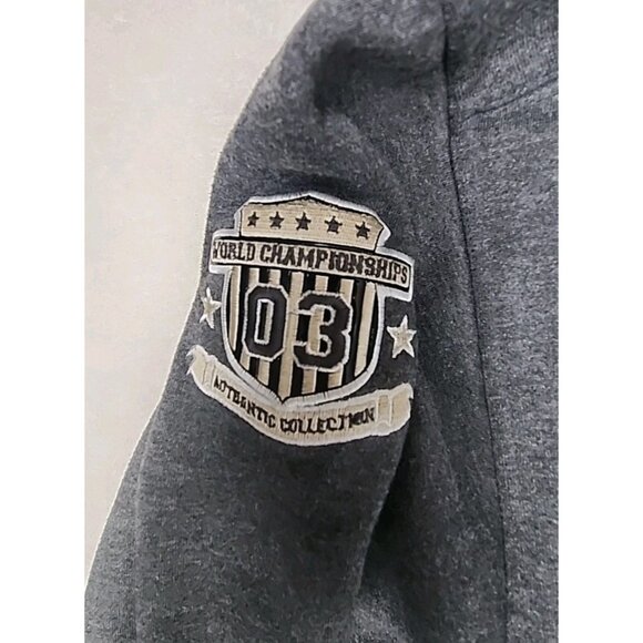 Vtg Veezo Wear Basketball Hoodie New York World Championship Gray/Tan 3XL 2003 - Picture 6 of 12